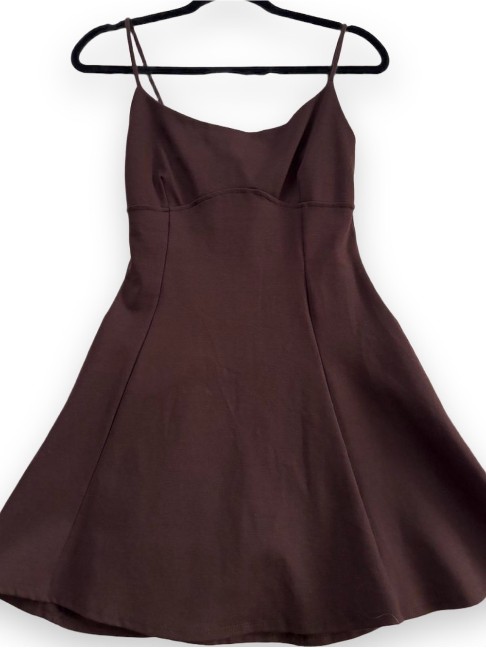Discovery Brown Spaghetti Strap Mini Dress